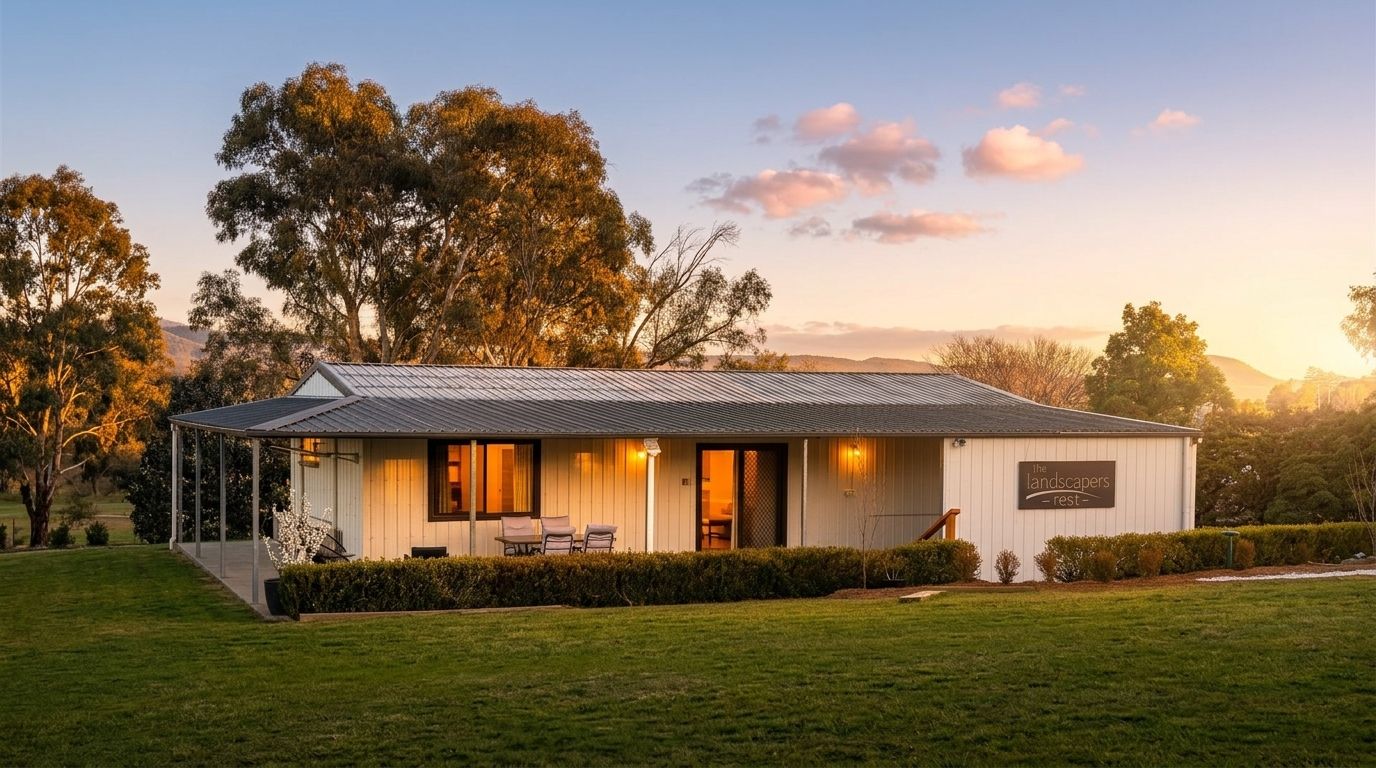 The Landscapers Rest at golden hour, Mudgee NSW